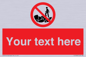 Custom No climbing on rocks